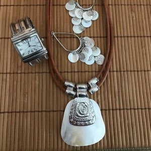 Premiere Jewelry Watch & Coordinating Necklace Set